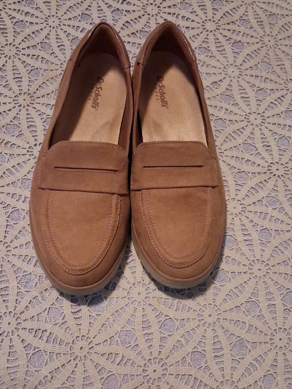 Dr. Scholl's Tan Suede Classic Penny Loafers